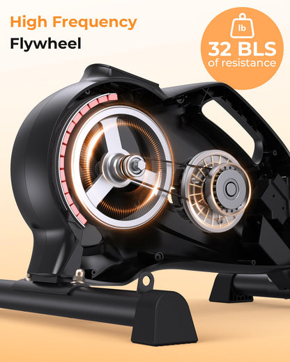 YOSUDA Under Desk Bike Pedal Exerciser, Mini Bike with Bluetooth Portable Foot Cycle Arm & Leg Peddler Machine with 2 Resistance Bands & Non-Slip Mat