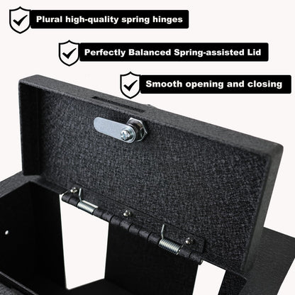 Center Console Gun Safe Vault - KEREN Vehicle Safe Vault Compatible with Range Rover 2022-2026, Anti-Theft High Security Armrest Lock Box with Biometric Fingerprint Lock with Backup Key.