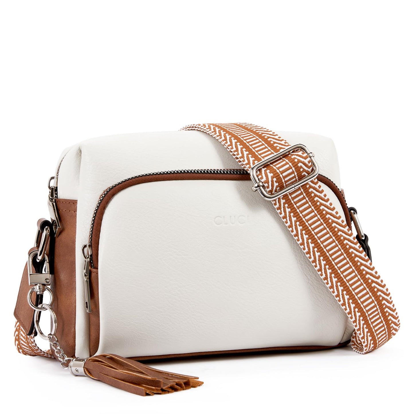 CLUCI Crossbody Bags for Women Trendy, Vegan Leather Shoulder Handbags，Purses for Women with Adjustable Wide Strap