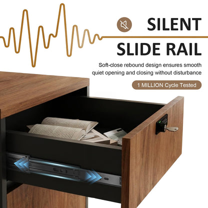YTElantivo L-Shaped Reception Desk with Counter, 1-Inch Thick Board, Lockable Drawers & Keyboard Tray, Heavy-Duty Front Desk for Office, Salon, Hotel & Clinic