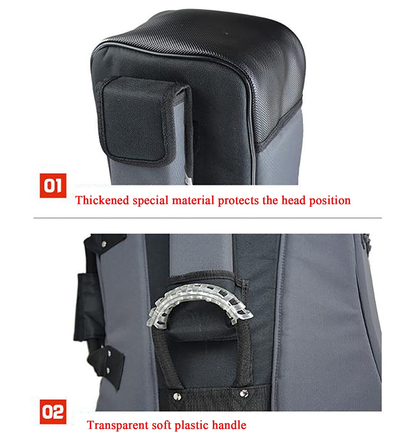 Cello Gig Bag 4/4 Full-Size, Padded, High Strength Double Shoulder Cello Bag (A)
