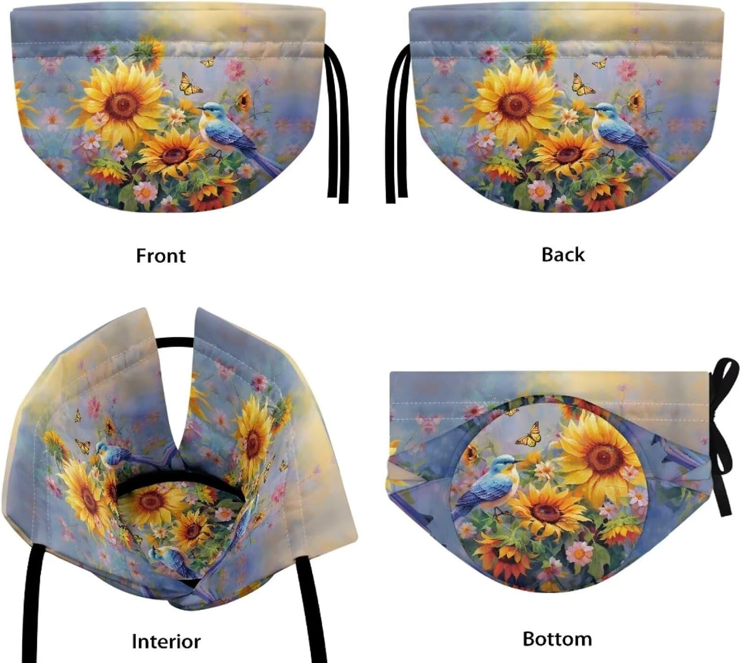 Sunflower Butterfly Hummingbird Tea Pot Dust Cover: Insulated Kettle Cover for Home Kitchen, Easy to Clean and Portable