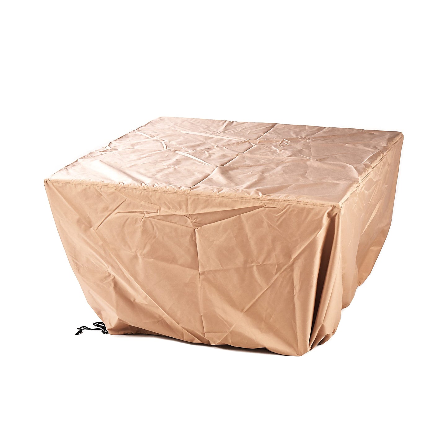 Oakland Living Square 42 in. x 42 in. Aluminum Propane Fire Pit Table with Glass Beads, Two Covers, Lid, 57,000 BTUs in Copper Finish, Black