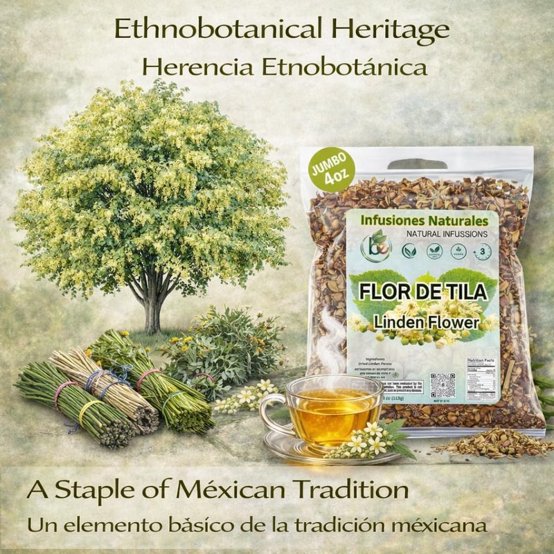 Tila Seca Herbal Tea (4 oz) – 100% Natural Linden Flowers & Leaves (Ternstroemia lineata) – Traditional Relaxation & Nightly Comfort – Wildcrafted Loose Leaf – Caffeine-Free, Vegan, Non-GMO – Authentic by BEXPERTSUSA