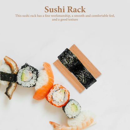 Cabilock Premium Wooden Sushi Taco Holder - Single Grid V-Shaped Temaki Hand Roll Stand - 2.75inch Professional Japanese Restaurant Serving Tray for Sashimi, Sushi Tacos & Handroll - Easy to Clean