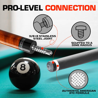 Banly Carbon Fiber Pool Cue - 12.5mm Time Crystal Tip, 58" Low Deflection Pool Sticks for Adults Professional Billiard Cue Sticks with Dalbergia Odorifera Butt