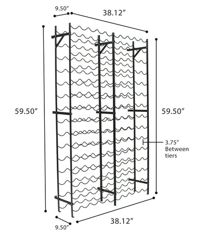 Sorbus Wine Rack Freestanding Floor - Wine Bottle Holder Holds 150 Bottles of Wine - 150 Bottle Capacity Wine Storage for Any Bar, Wine Cellar, Kitchen, Dining Room