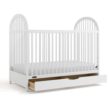Graco Olivia 3-in-1 Convertible Crib with Drawer – Converts from Baby Crib to Toddler Bed and Daybed, GREENGUARD Gold Certified, Baby Safety Alliance Verified, Easy Assembly (White)