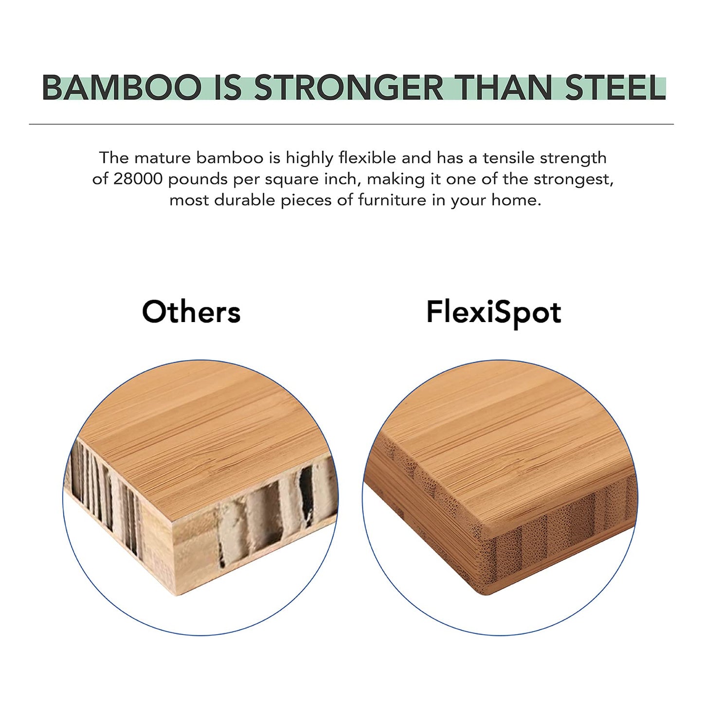 FlexiSpot E6 Bamboo 3-Stage Dual Motor Electric Standing Desk 48 x 24 Sit Stand Up Desk, Holds 220 lbs, Adjustable Height w/ Memory Presets, Solid Bamboo Desktop & White Frame, Ships in 2 Boxes