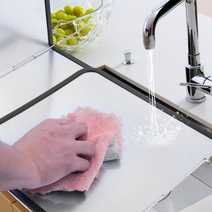Splatter Guard for Frying Non-Stick 3 Sided Foldable Grease Splatter Screen Stainless Steel Backsplash Anti Splatter Shield Guard for Stove Screen Protector for Frying Stove Top Wall Easy to Clean