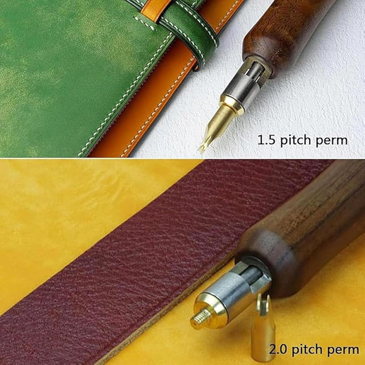 Effective Results,Digital Craft Tool/Skiving Machine/Electric Leather Edge Creaser with 14 Heads for Sealing and Grooving When Creating Fine Hide Material Items(Two)