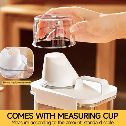 Cereal Storage Containers Sets,BPA Free with Pouring Spout Handle Airtight Food Storage Dispenser with lids For Rice Flour Pasta Grain, Pet Food Storage Container (37.2 oz + 77.7 oz (2 of Each))
