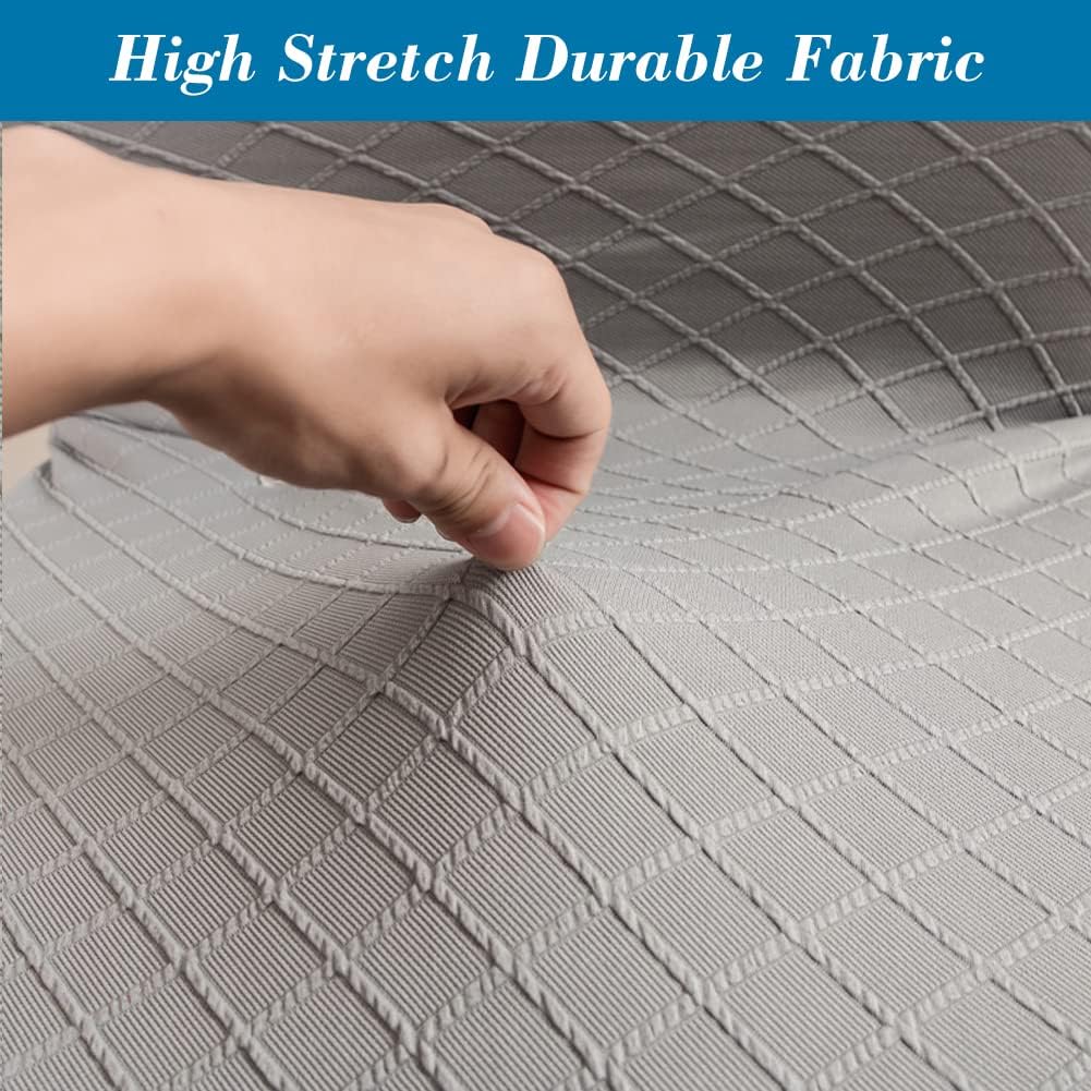 HFCNMY Rectangle,2 Pack Counter Stool Covers Stretch Rectangle Bar Stool Covers Jacquard Vanity Stool Cover Washable