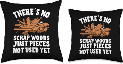 Woodworking Design Throw Pillow, Wood Tools Theme for Men and Women Woodworker