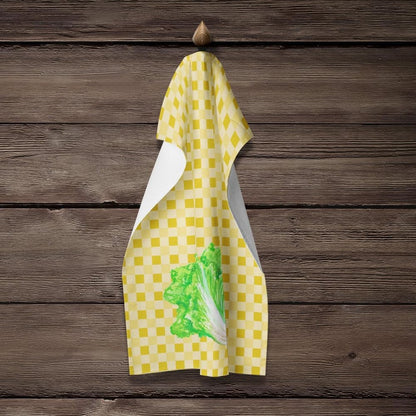 Caroline's Treasures BB7203KTWL Lettuce on Basketweave Kitchen Towel, Decorative Bathroom Towel for Face, Tea, Dishcloth