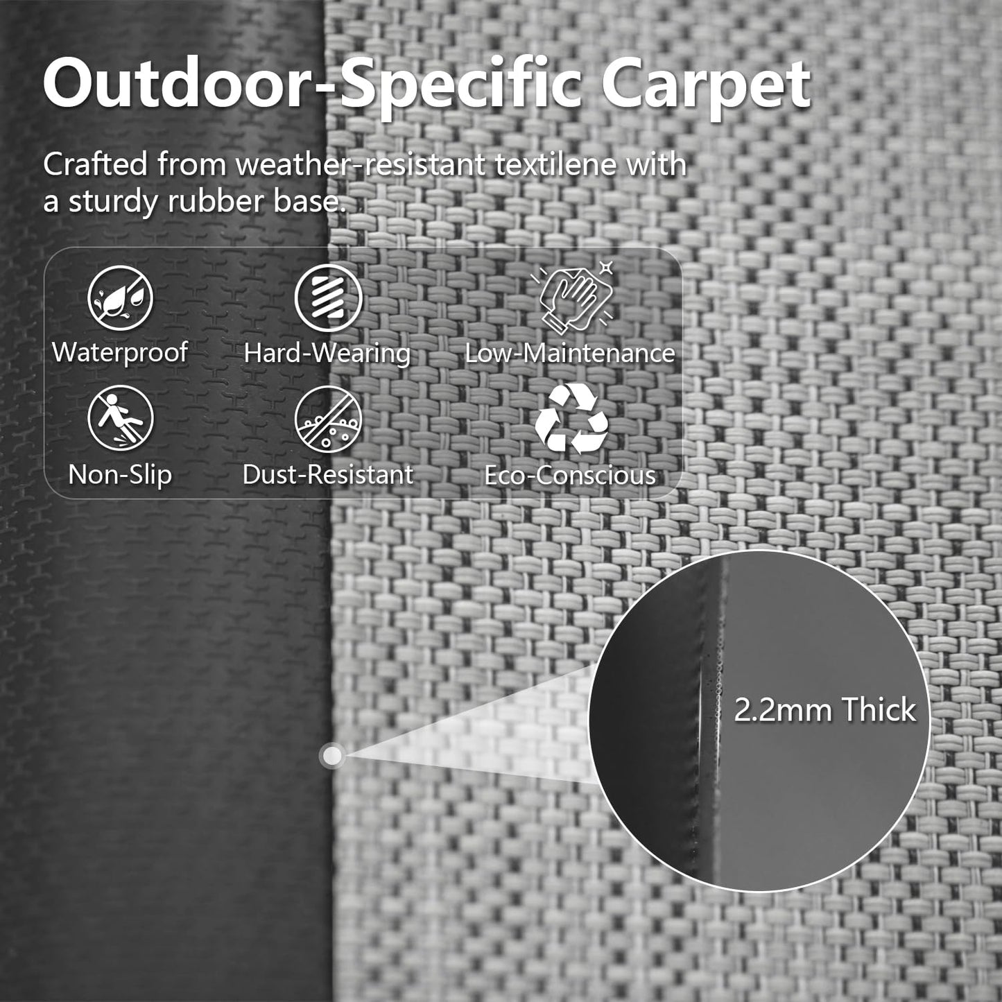 Domi 6x6Ft Resin Outdoor Storage Shed, Small Plastic Garden Shed with Carpet, Outside Weatherproof Storage Building for Tools, Bike, Lawn Mower, Patio, Backyard
