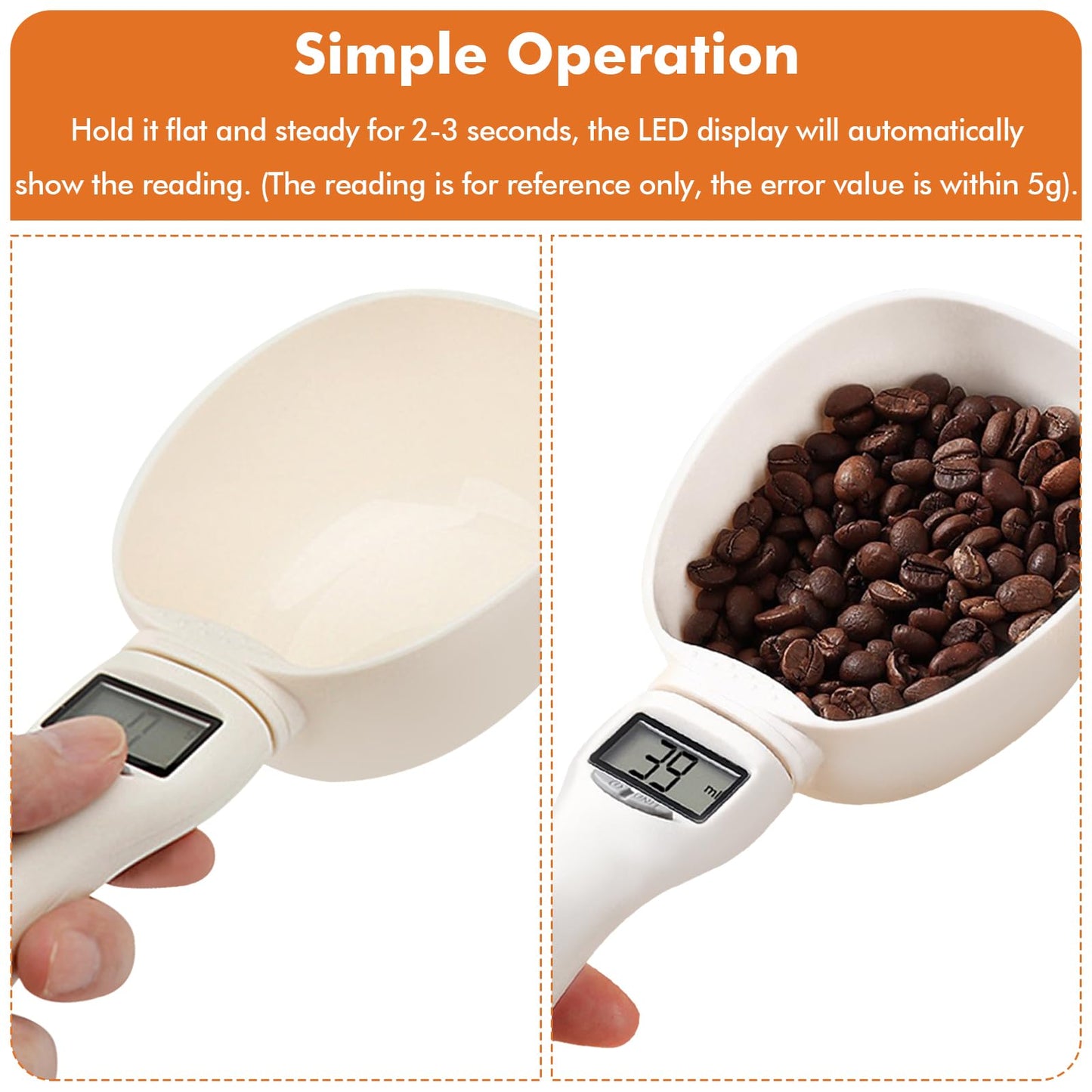 2pcs Digital Measuring Spoon,Digital Measuring Cup with LCD Screen Display, Digital Food Spoon Scale, Gram Measuring Spoons for Kitchen Gadgets and Daily Meal