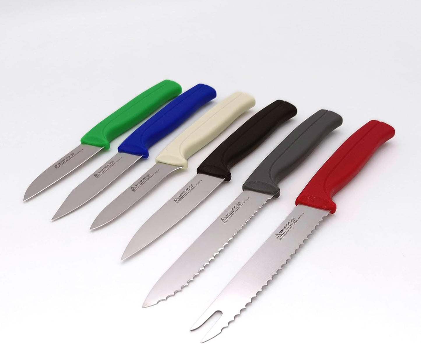 MATTSTONE HILL 3.15 Inch Paring Knife, Premium Stainless Steel Small Kitchen Utility Knife with Green Handle