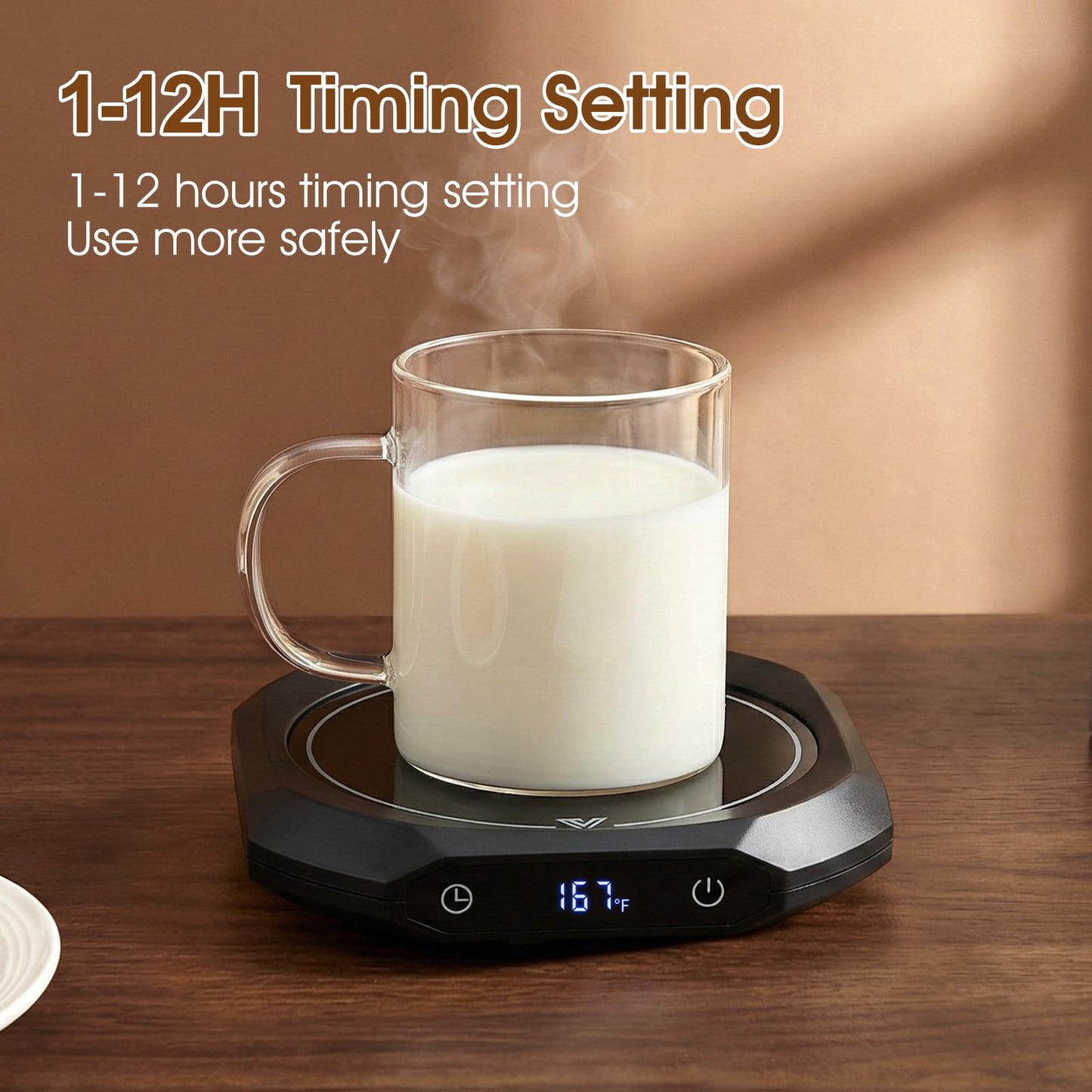 ZenthermoRui 2026, Best Mom Ever Coffee Mug Warmer from Daughter Son, Electric Cup Warmer with Smart 1-12H Timer & 3 Temps, Fast Heating Beverage Warmer for Desk, Tea, Cocoa