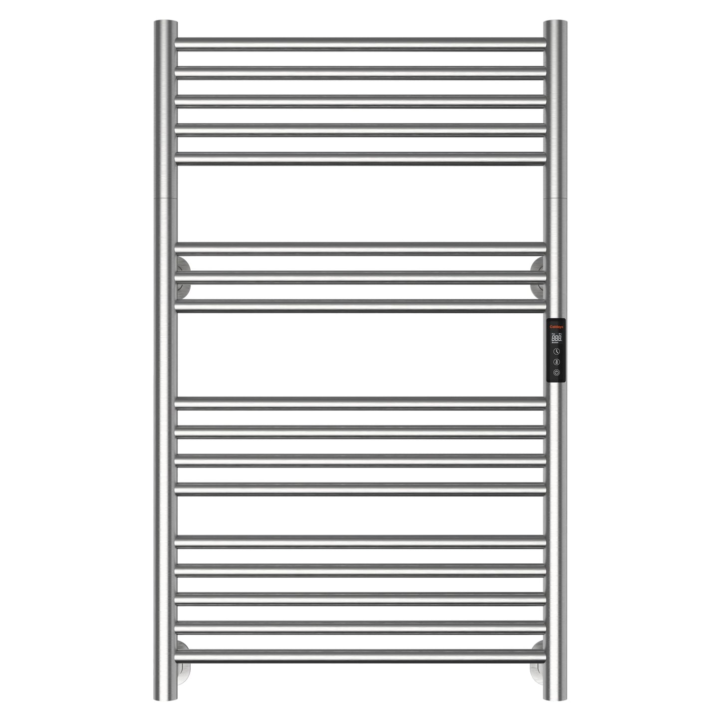 Caldayx High-Density Foldable Heated Towel Rack, Smart Dual-Zone App/Voice Control Towel Warmer Rack, GFCI Plug-in/Hardwired, Wall-Mount, Drill-Free Install, Brushed, CA3-900X550-Ultra-S