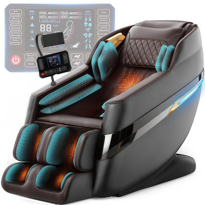 FURNIMAT 2026 Massage Chair Full Body, 3D SL-Track Zero Gravity Shiatsu Massage Chair Recliner with AI Control, Body Scan, Airbags, Heating, Foot Roller, Auto Modes, Bluetooth Speaker