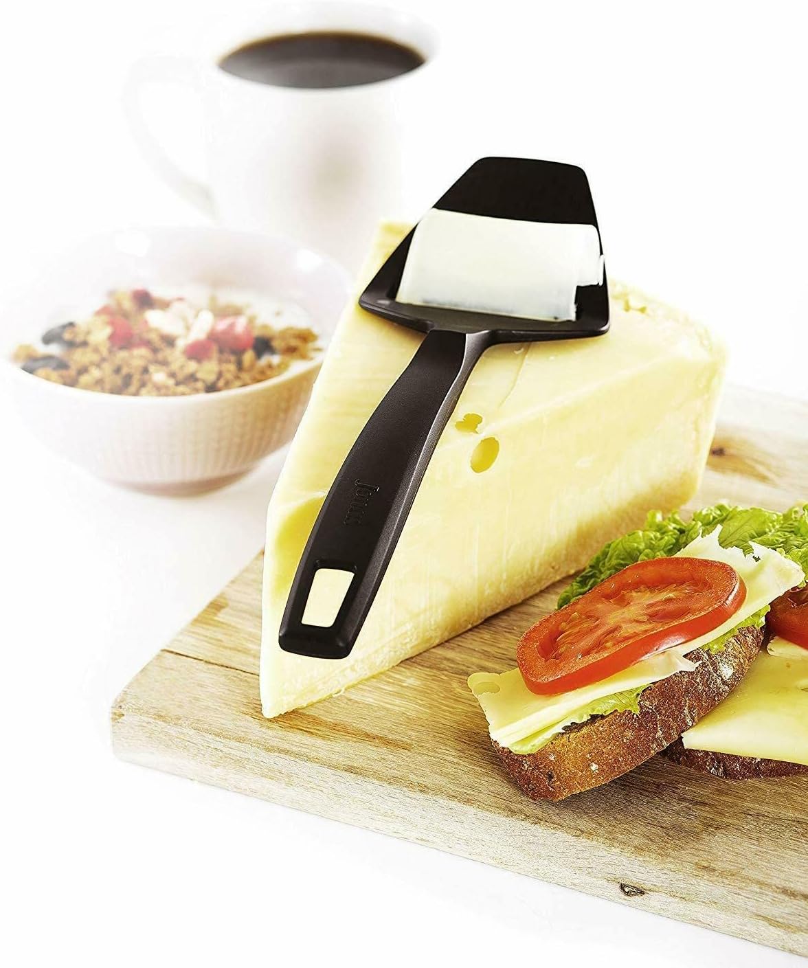 Linden Sweden Black Nylon Cheese Slicer for Block Cheese, Heat Resistant, Dishwasher-Safe, 8¾” Long