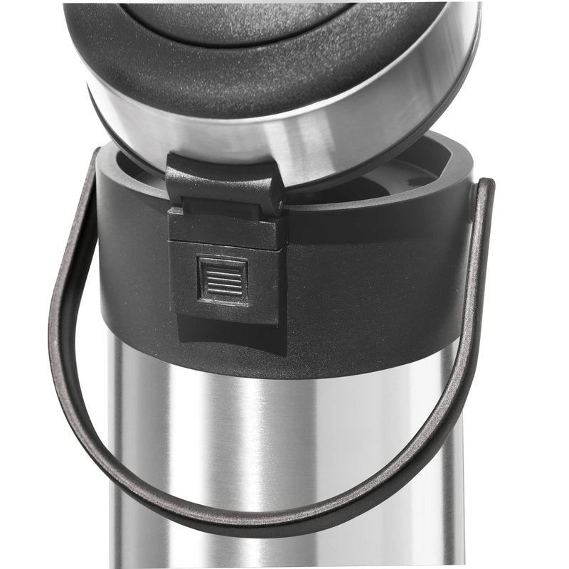 OGGI Airking 102oz Stainless Steel Thermal Coffee Carafe- Vacuum Container w/Lever Action Pump, Insulated Coffee Carafe, Thermos Carafe, Hot Beverage Dispenser, Catering Supplies, 3 Liters