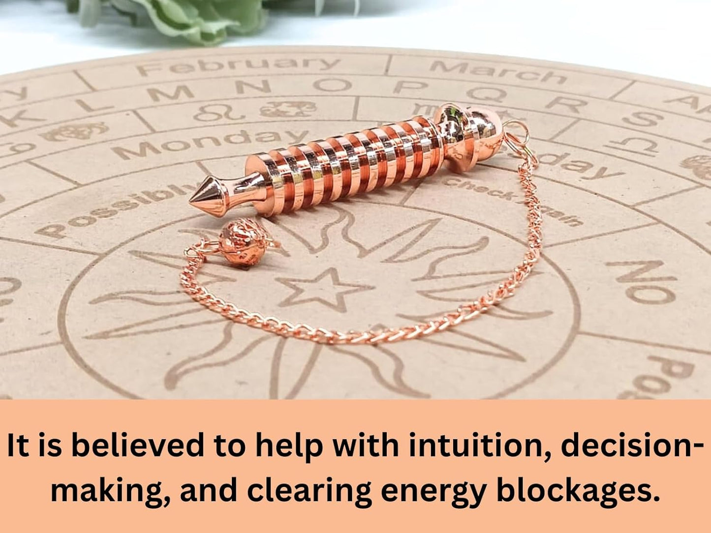 9 Isis Copper Metal Dowsing Pendulum - Energy Healing Tool for Reiki, Divination, Chakra Balancing & Spiritual Practices