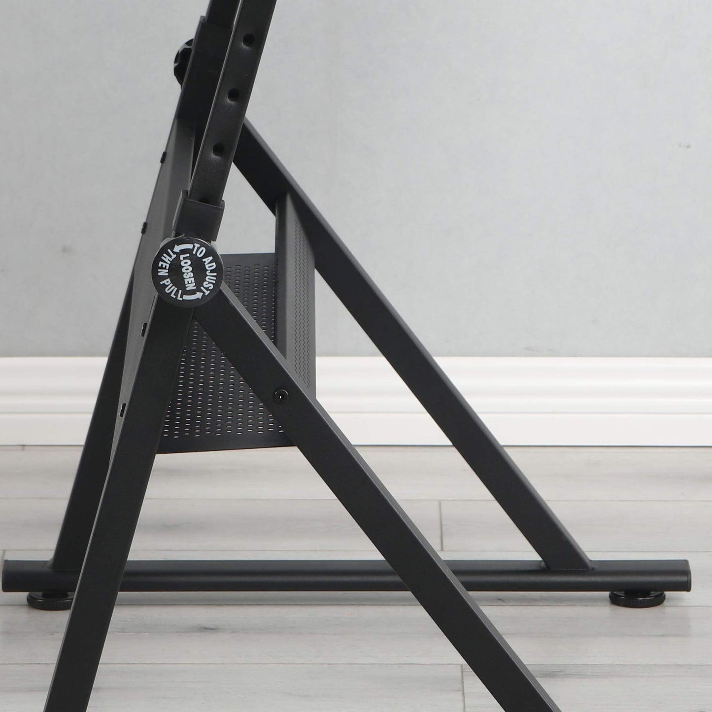 GOWE Black Adjustable Tempered Glass Drafting Printing Table with Chair
