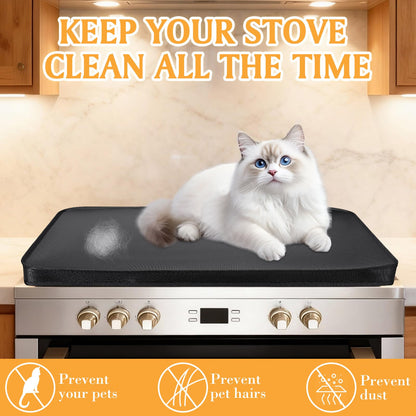 Acellegic Full-Edge Fireproof Gas Stove Top Covers Foldable Waterproof Anti Dust for Kitchen Gas Burners, Washable Stove Guard Top Protector(20 x 24 Inch)