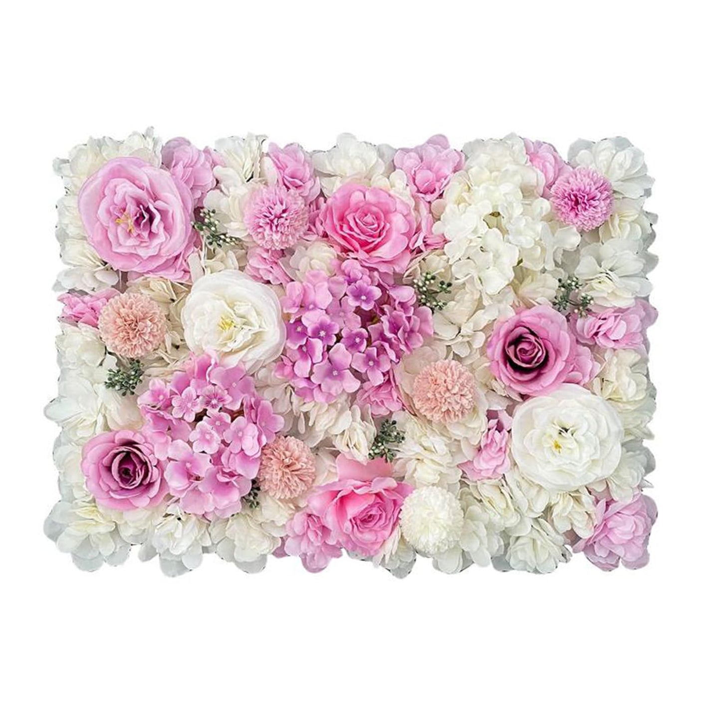 JIIPOREGJ Flower Panels Wall Décor Artificial Flowers Romantic Floral Backdrop Hedge Home Decor Wedding Party Photo Background,12pcs