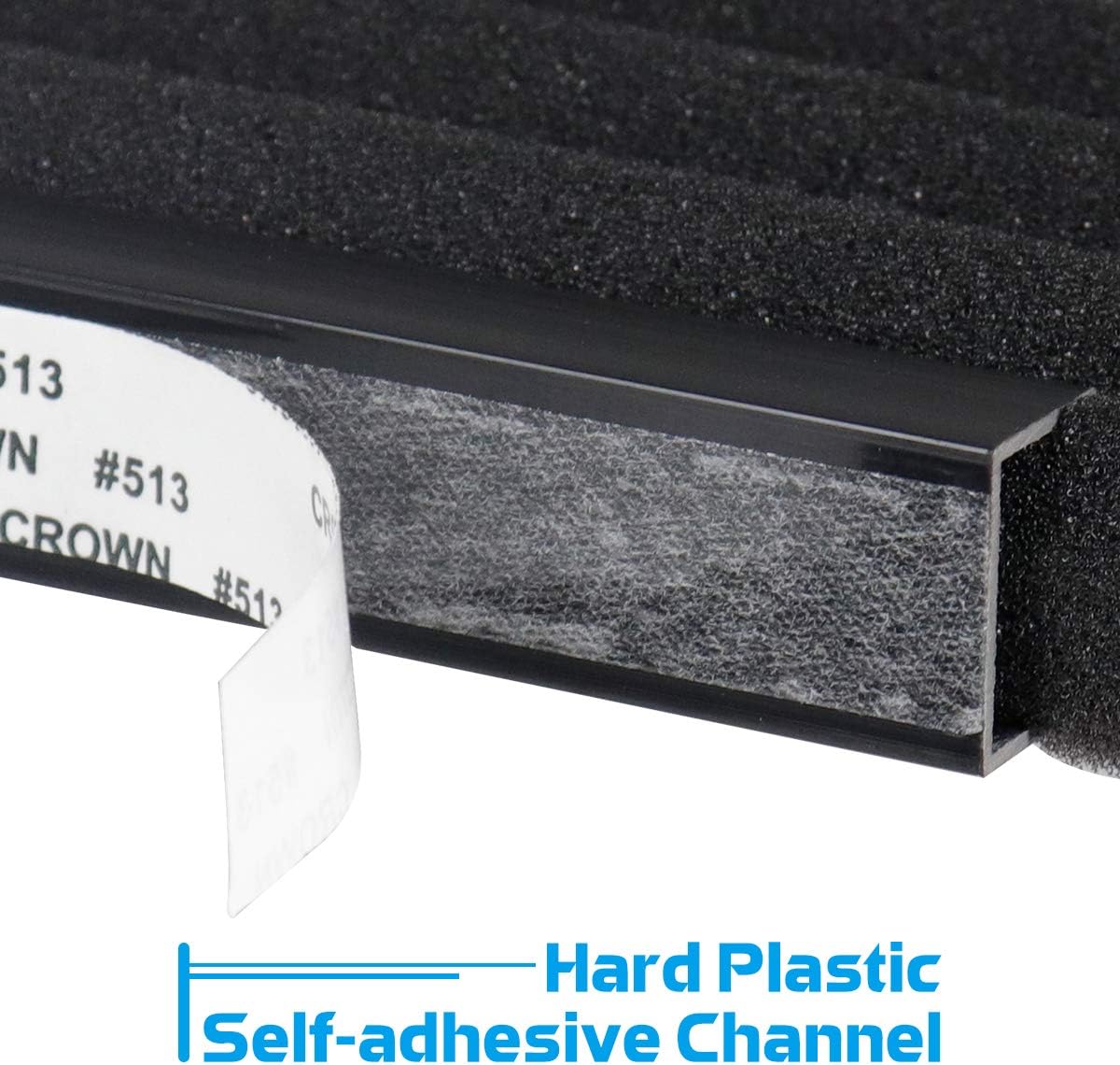 Air Jade Window Air Conditioner Side Panels, 17" x 9" x 7/8" Insulated Foam Panels, Pack of 2, Black.