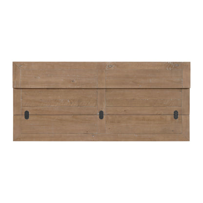 Martin Svensson Home Napa Solid Wood Pedestal Flip-Top Sofa Console Table, White and Driftwood, 60 inches x 18 inches x 30 inches