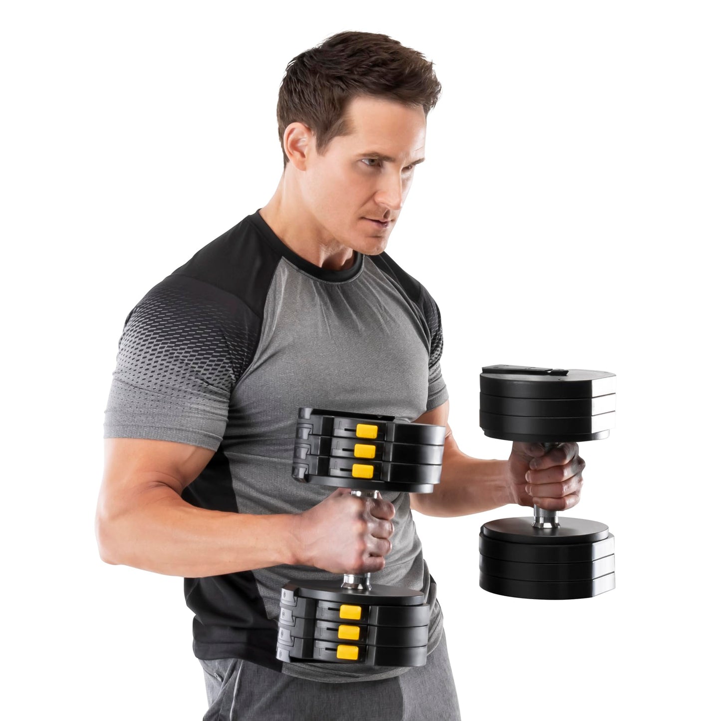 Marcy 100lb Adjustable Dumbbell Set (Pair), 50lb Each - ADDB-2597