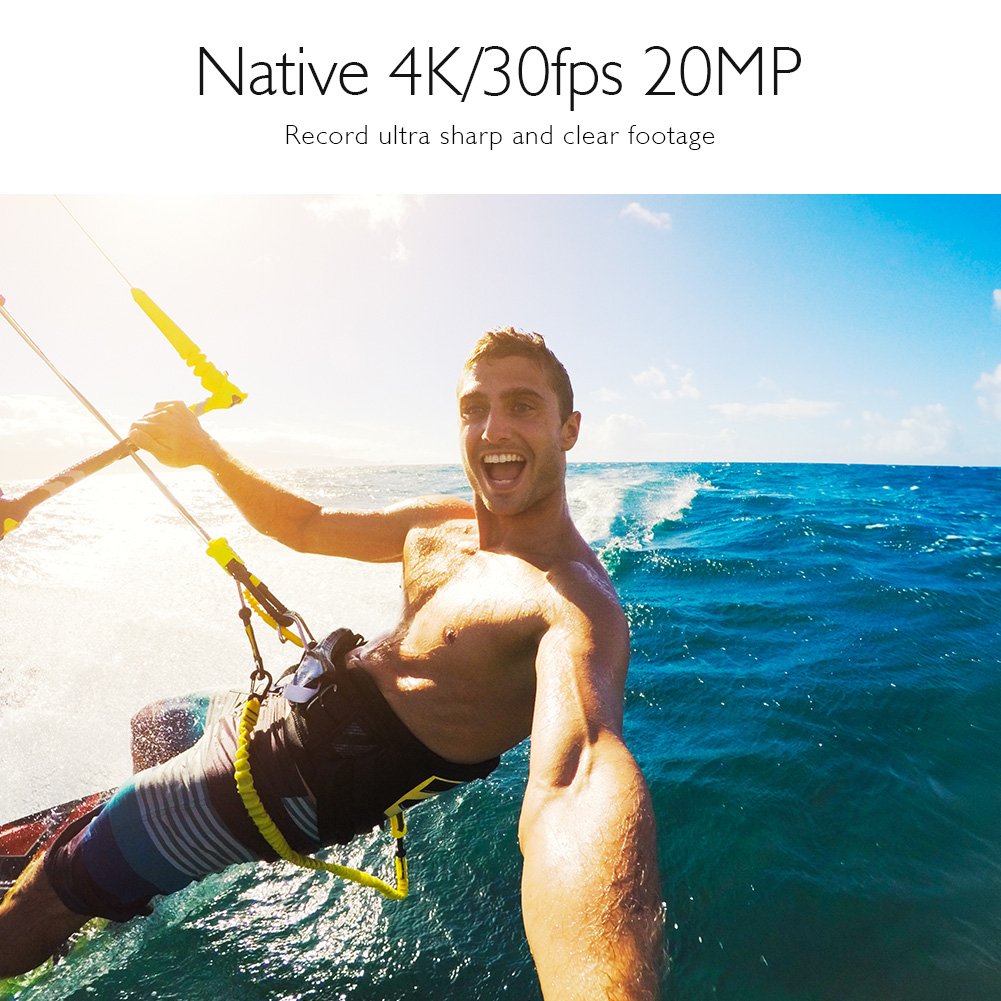 AKASO V50 Pro Native 4K30fps 20MP WiFi Action Camera with EIS Touch Screen 100 feet Waterproof Camera Web Camera Support External Mic Remote Control Sports Camera with Helmet Accessories Kit