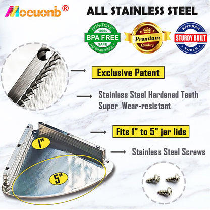 latest Under Cabinet Jar Opener for Seniors, Stainless Steel Jar Opener for Weak Hands, Jar Lid & Bottle Cap Opener Tool, Under Counter Can Opener, One Handed Jar opener