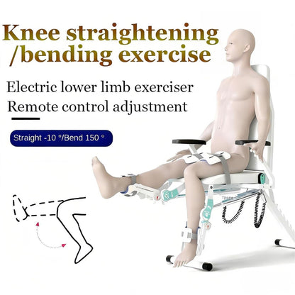ZHIXUMM Electric Knee Rehabilitation Trainer, Adjustable Leg Stretcher Exerciser, Lower Limb CPM Machine with Remote Control, Adjustable 0-180°Flexion/Extension for Joint Stiffness BothLegs