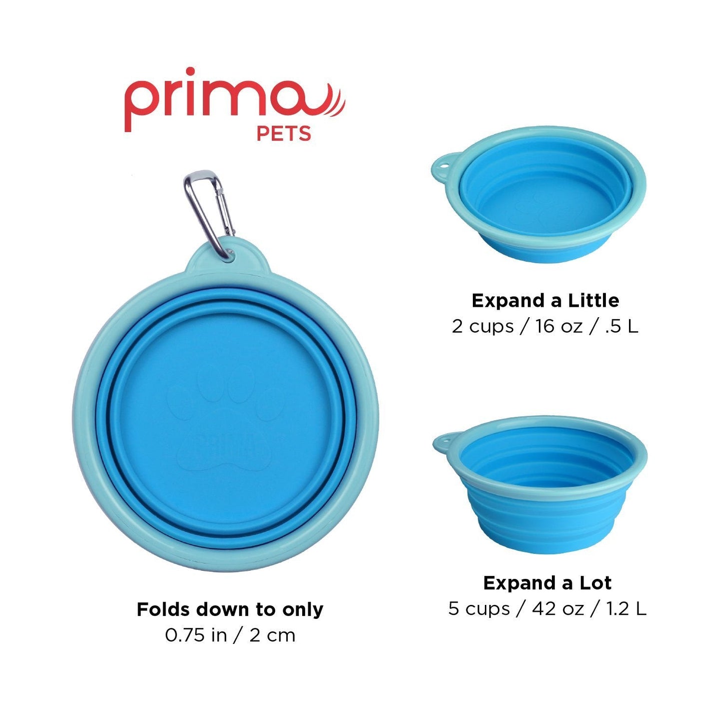 Sale Collapsible Silicone Water Travel Bowl with Clip for Dog and Cat, Portable and Durable Pop-up Feeder for Convenient On-The-go Feeding Size: Large (5 Cups) Grey