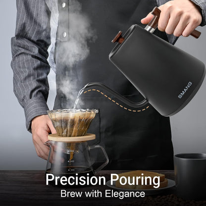 1 304 1L Electric Kettles, Gooseneck Electric Kettle, Temperature Control, for Pour Over Coffee and Tea, Stainless