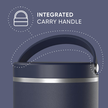 Hydrapeak 25oz Stainless Steel Vacuum Insulated Food Jar | for Hot Food and Cold Food, Wide Mouth Leak-Proof Soup for Adults, 10 Hours Hot and 16 Hours Cold (Navy)