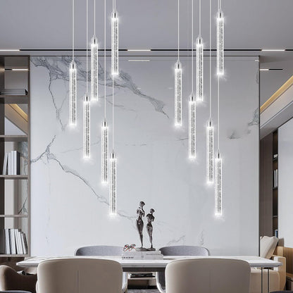 dolria Modern Crystal Pendant Lights for Kitchen Island Mini Chandelier LED Dimmable Ceiling Handing Lighting for Dining Room Corridor 2700K 6000K