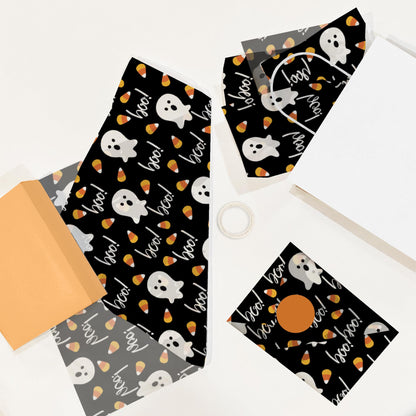 Halloween Ghosts Printed Tissue Paper for Gift Bags or Boxes and Wrapping - Bulk Fall Decorative Art Tissue Paper for Packaging and Gifting | 24 Sheets 20" x 30"