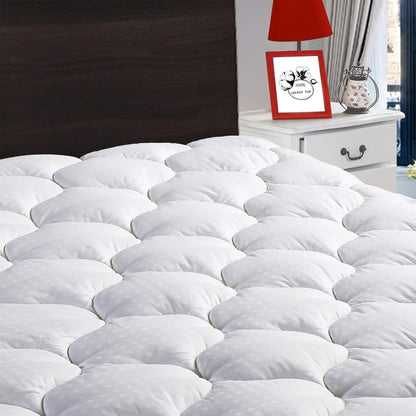 8-21 (54x75 LEISURE TOWN Cotton Full XL Size Mattress Pad Fitted Quilted Mattress Cover Pillow Top Mattress Topper