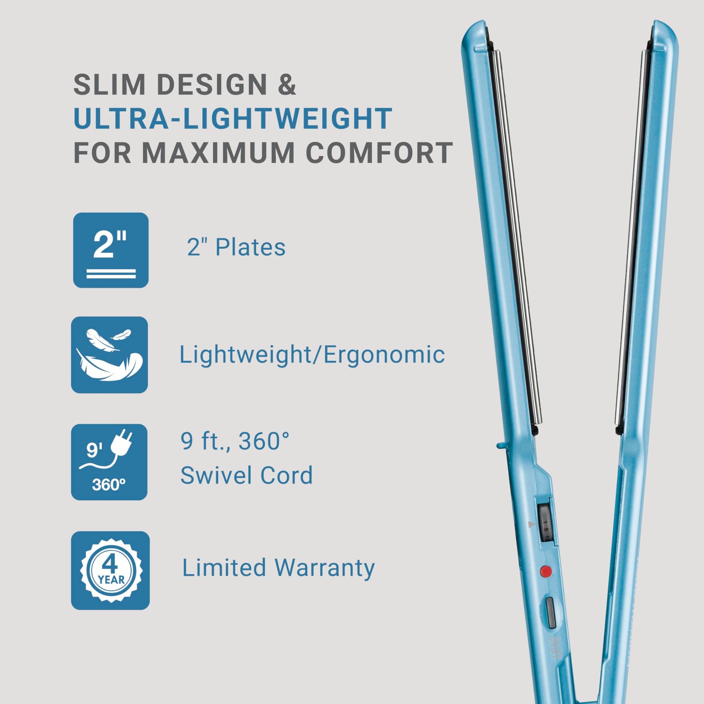 Nano Titanium Ultra-Thin Hair Straightener, Professional Flat Iron For All Hair Types