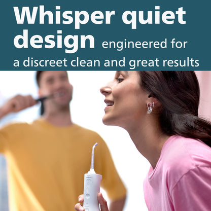 Philips Sonicare Cordless Power Flosser 3000 - Water Flosser with Innovative Quad Stream Technology, Oral Irrigator with 2 Flossing Modes and 3 Pressure Levels, IPX7 Waterproof, Black, HX3826/23