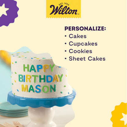 Wilton Fondant Alphabet & Number Cutters with Case, Letter and Number Stamp Set for Cake Decorating, 42 PIece