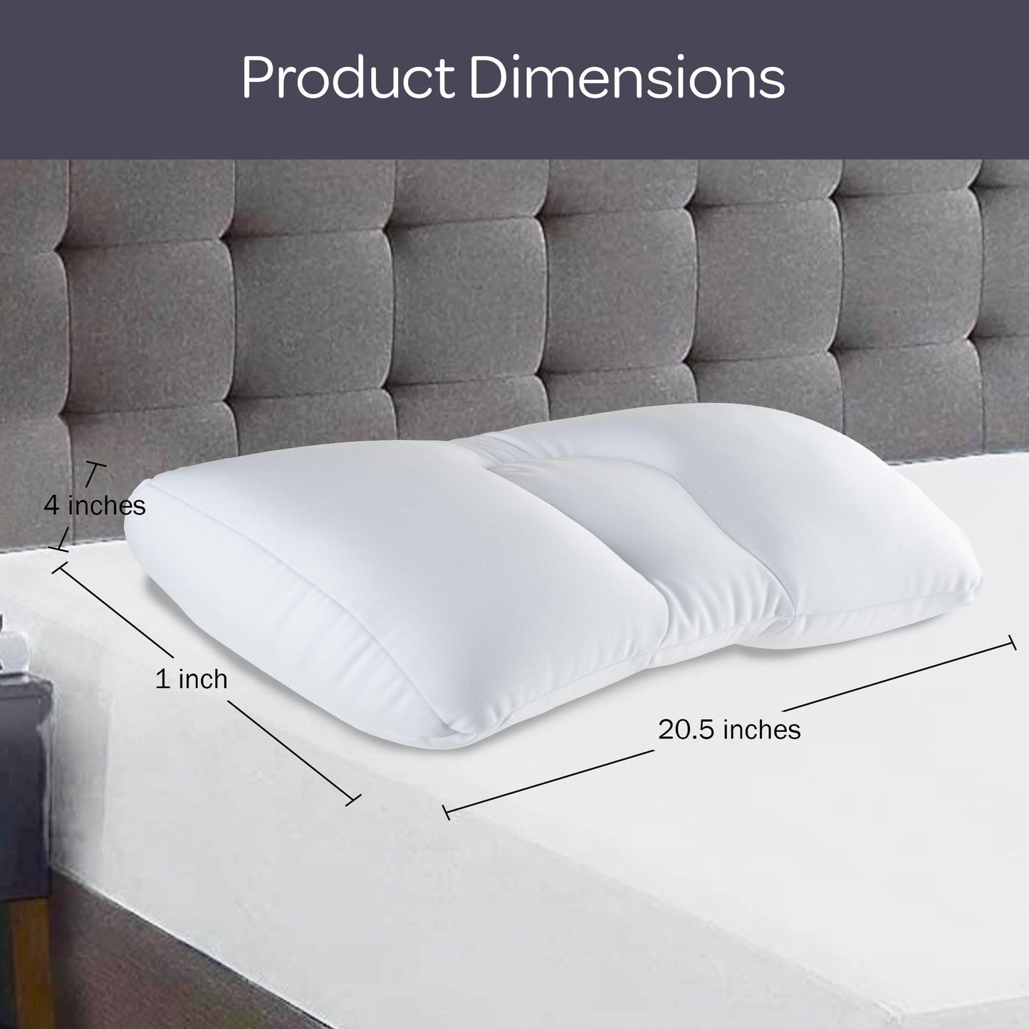 Remedy, White Microbead Pillow For Sleeping and Travel