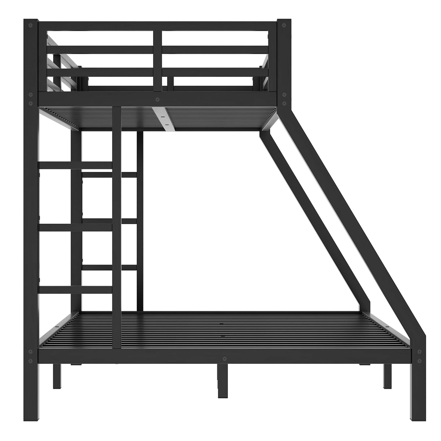 Bellemave Twin XL Over Queen Bunk Beds, Heavy Duty Metal Bunk Bed Frame for Kids, Adults, Black