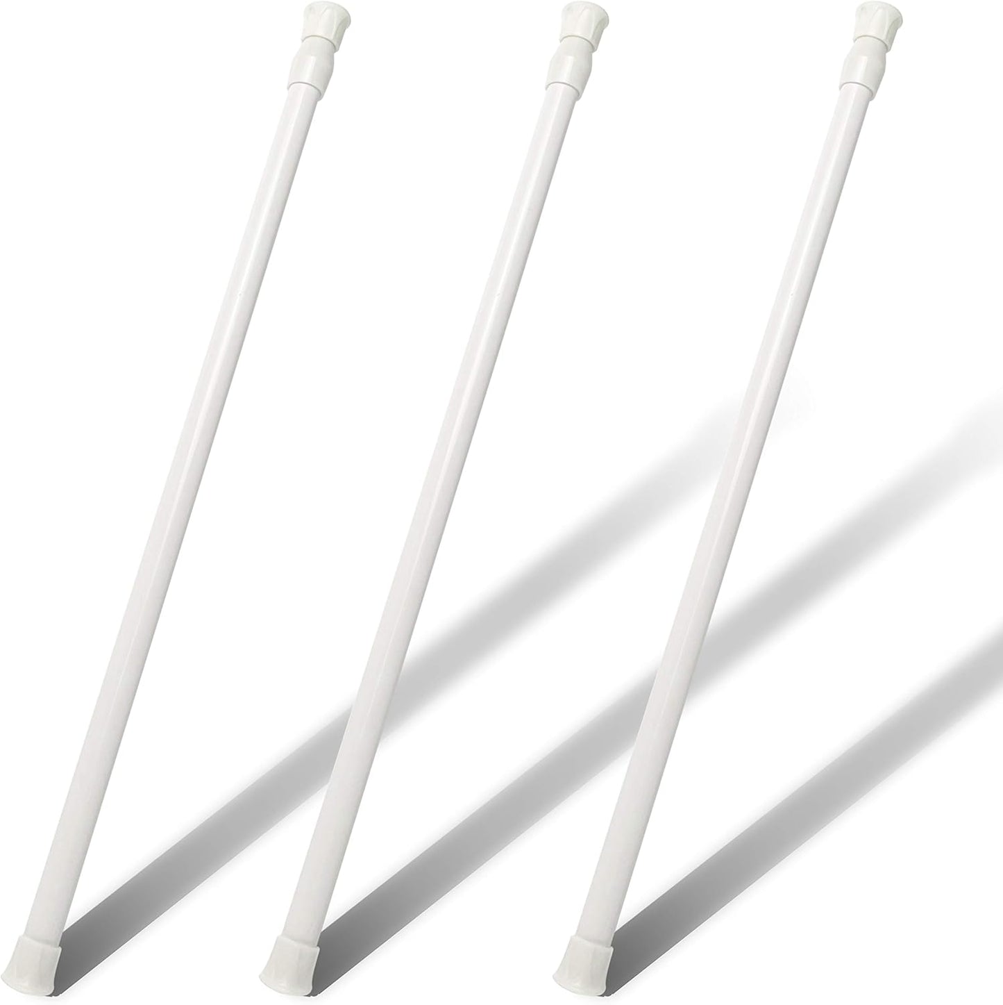 JAYE Adjustable Spring Tension Curtain Rods for Kitchen, Bathroom, Cupboard, Wardrobe, Window, DIY Projects (28"-48"