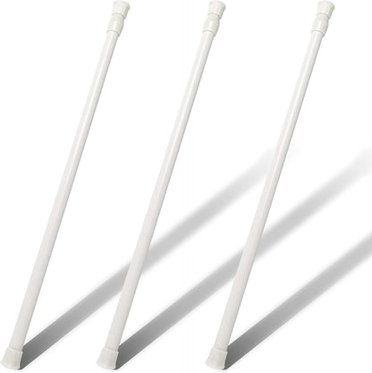 JAYE Adjustable Spring Tension Curtain Rods for Kitchen, Bathroom, Cupboard, Wardrobe, Window, DIY Projects (28"-48"